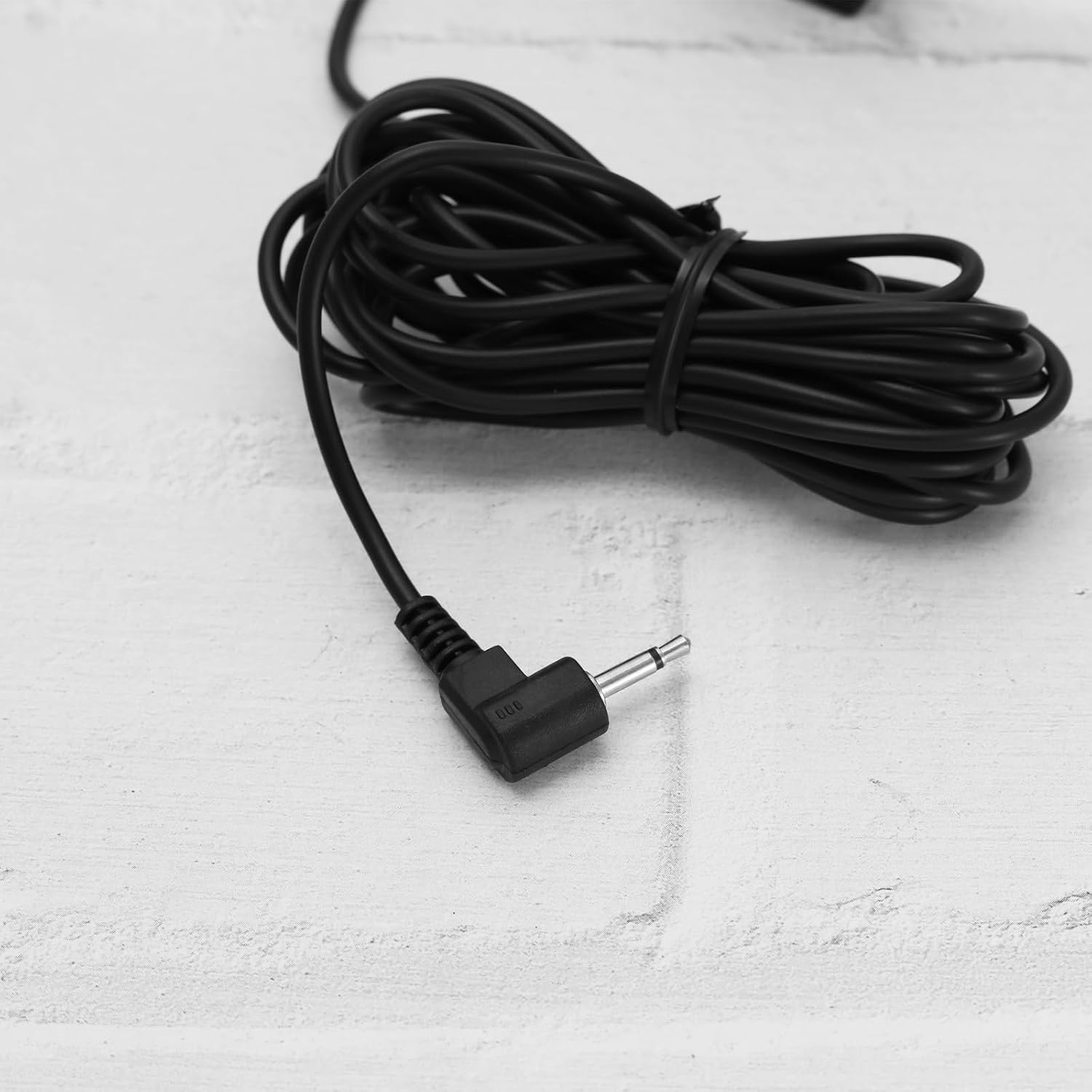 1x Mikrofon z uchwytem GPS Stereo Radio Przewodowy Mikrofon samochodowy typu rzep z mikrofonem gabkowym Czarny 60Hz-15KHz, 2,5mm