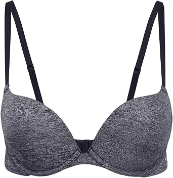 Adore Me Analize Push-Up Plunge Bra - Microfiber Molded Cup Underwire with Clean Finish & Adjustable Straps - Sizes 30A-38DD