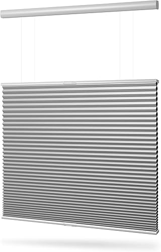 HOTSOON Persianas celulares opacas sin cordones, con diseño de panal de abeja, con aislamiento térmico, para ventanas de interior, puerta, blanco,