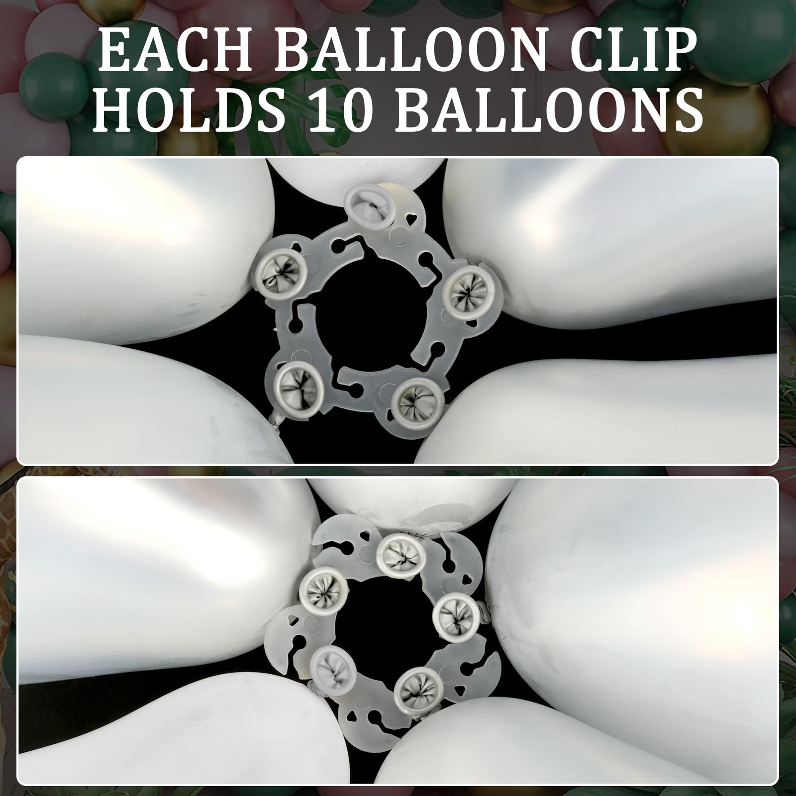 Arches Ballons Mariage 50 Clips Fixation Arches à Ballons UEAVOID - Pour Mariage, Anniversaire, Événements - Multifonction Connecteurs Arche Ballons