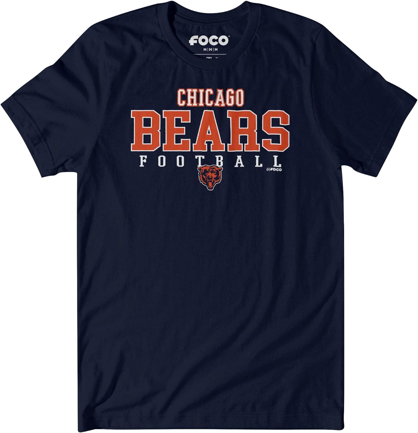 FOCO NFL Mens NFL Team Football Wordmark Shirt Short Sleeve T-Shirt