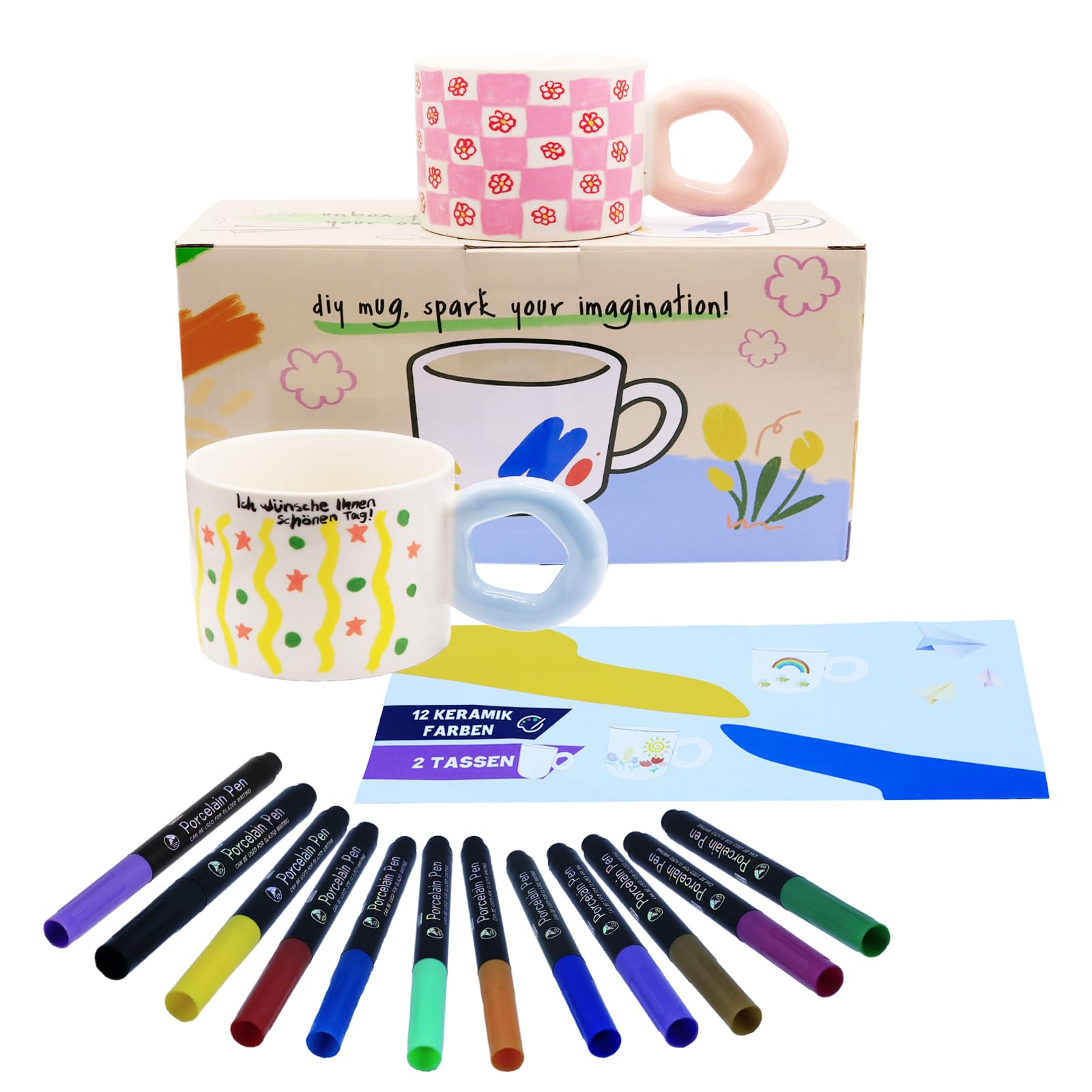 LEOSINYIN Tasse Bemalen Set