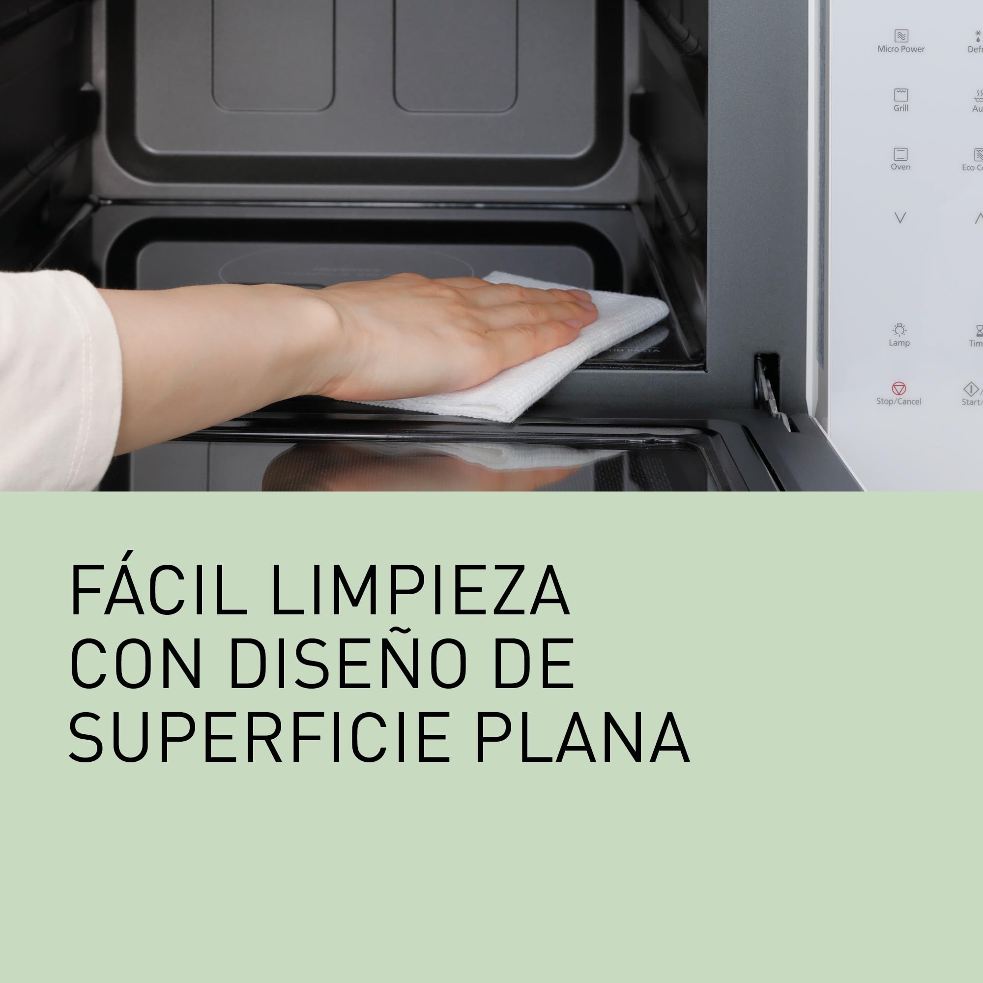 Panasonic NN-DF37PWEPG Horno Microondas y Grill, 1000W, 23L, Inverter, Modo Eco Combi, Plato no Giratorio, 16 Programas Automáticos, Bandeja Esmaltada, Rejilla Alambre, Fácil Limpieza, Blanco