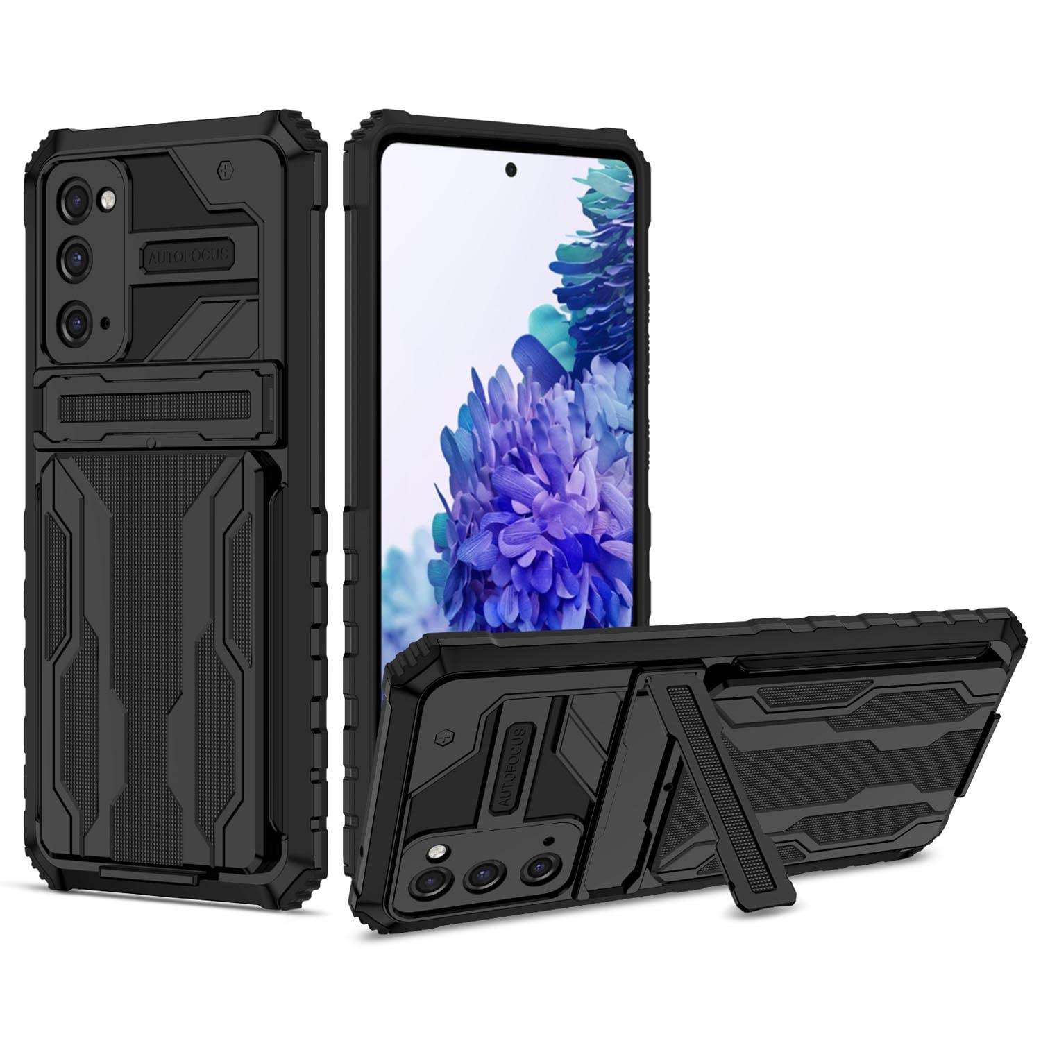 Amazon.co.jp: Galaxy S20 FE 5G 用 ケース カード 収納 3枚 耐衝撃