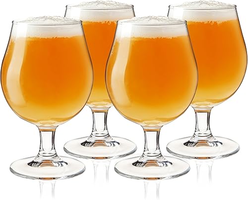 TRUE Vasos de cerveza Tulip, juego de vasos de 15 onzas para despedida de soltero, fiesta de anfitrión, cristalería, IPA Ale Pilsner belga, vasos de