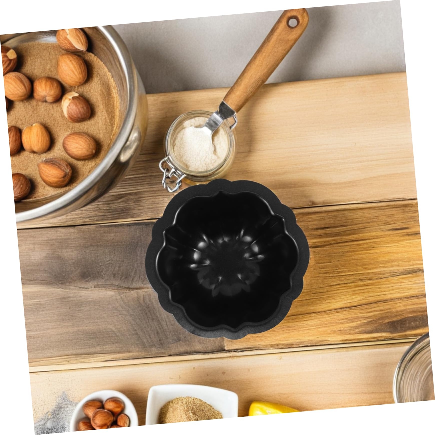 Moule à Gâteaux Mini Noir 10 Pièces en Acier au Carbone