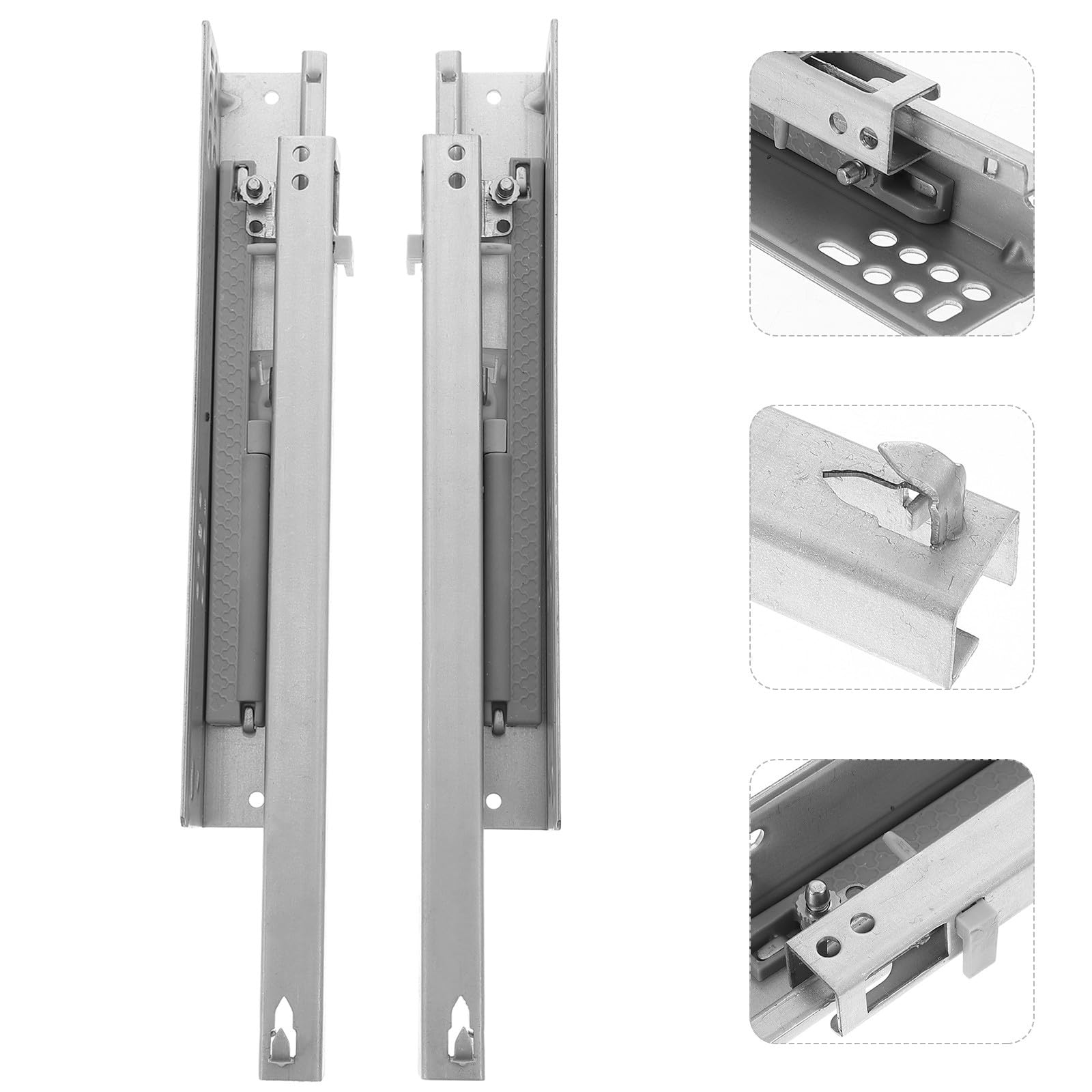 Uonlytech Binari Di Ricambio Per Cassetti Da 12 Pollici Guide Di Chiusura Ammortizzata Tampone Di Smorzamento Per Cassettiere E Mobili