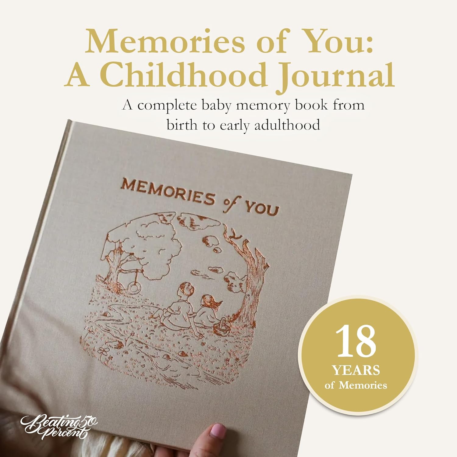 Memories of You: A Childhood Journal - Baby Memory Book from Birth to 18 Years - Guided Prompts, Photo Spaces, Yearly Letters, Milestones & Reflections - Keepsake Baby Journal Gift