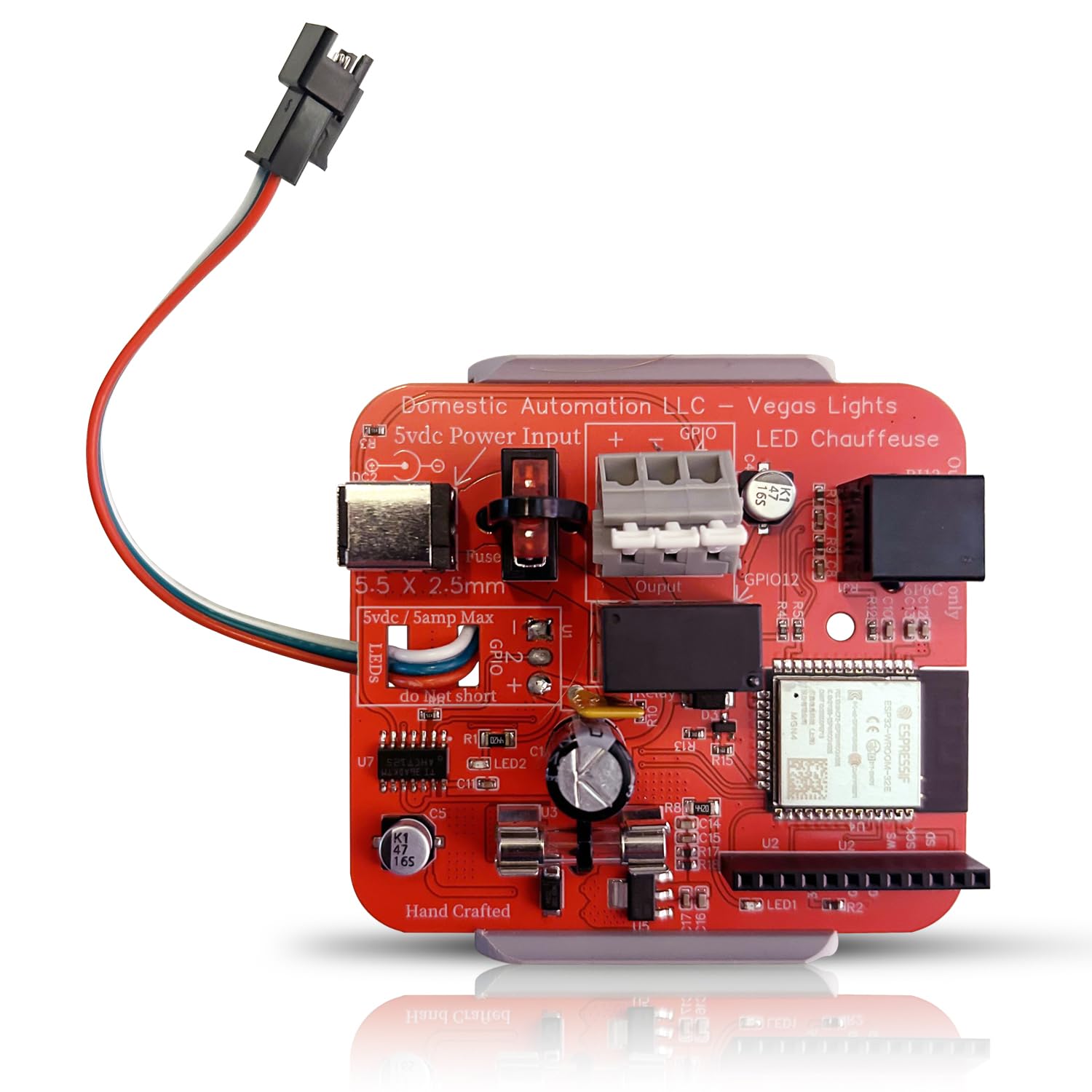 Wi-Fi Smart LED Controller | WLED Pre-Installed | Internal Antenna | Designed to Control WS2811 or WS2812B 5volt Smart LEDs