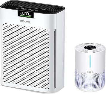 MOOKA 2 Air Purifiers M01 and KJ190H for Home Large Room 430 Sq.Ft to 2200ft2