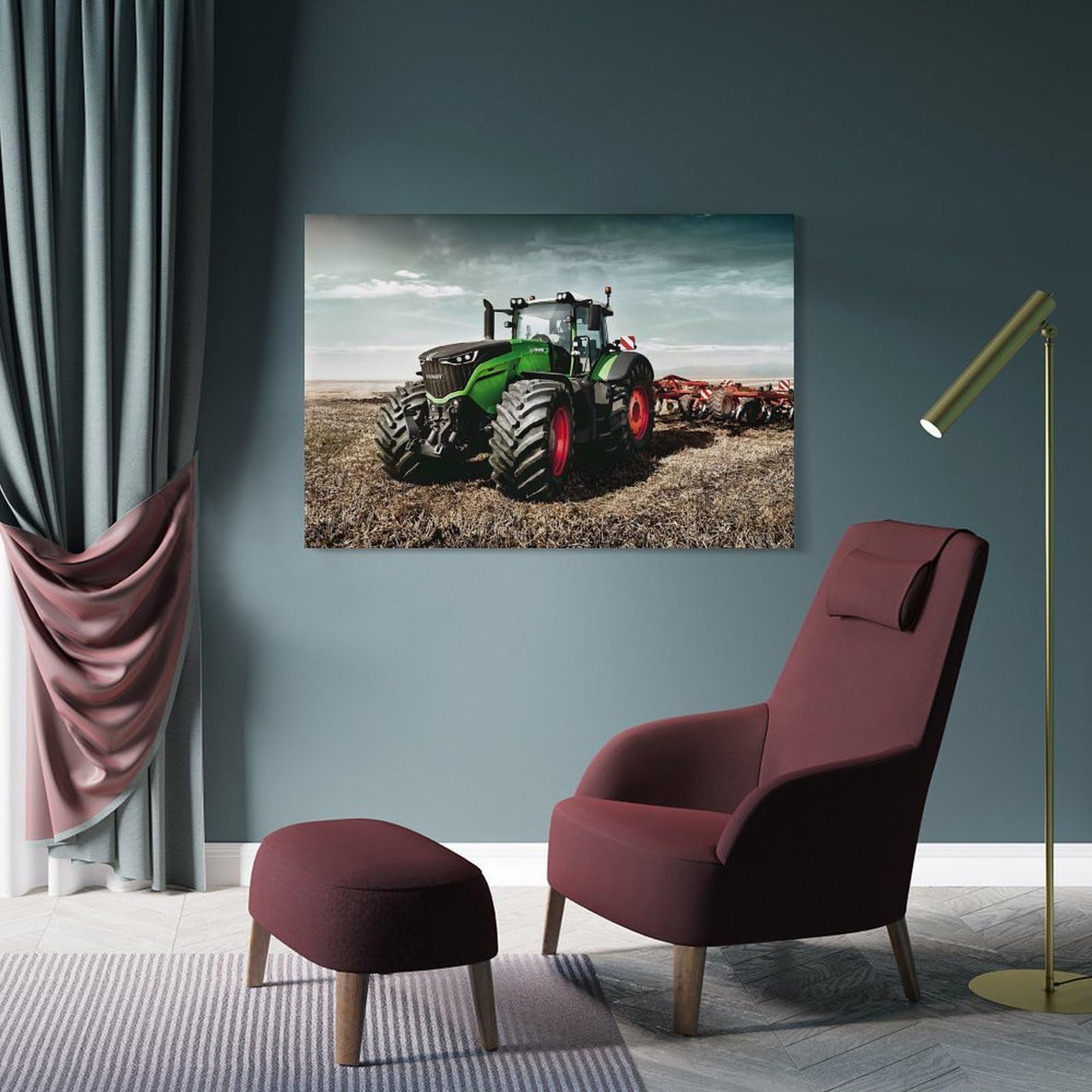 Junmoney Frame-Style-12 Tractors For Sale Online-1 Canvas Wall Art 08X12inch(20X30cm), For Workspace Walls, Study Corners Or Bedrooms, Wall Art That Adds Style To Work Areas