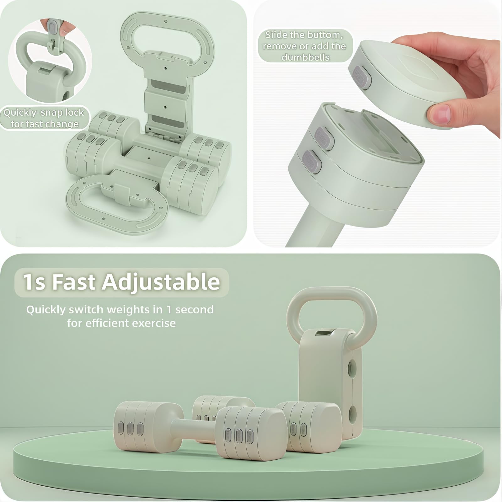 Hanteln kurzhanteln Set Verstellbar, 2 in 1 Kugelhantel für Frauen und Männer, 1-5KG Gewichte Verstellbare Hanteln, Gewichte Hantel, Dumbbell Set für Home Gym, Fitness & Krafttraining