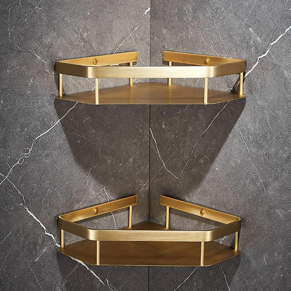 ZJHFFFG Corner Shower Shelf Shower Wall Caddy Bathroom Shelf Organiser Bathroom Accessories Sets Floating Corner Shelves Organiser Shampoo