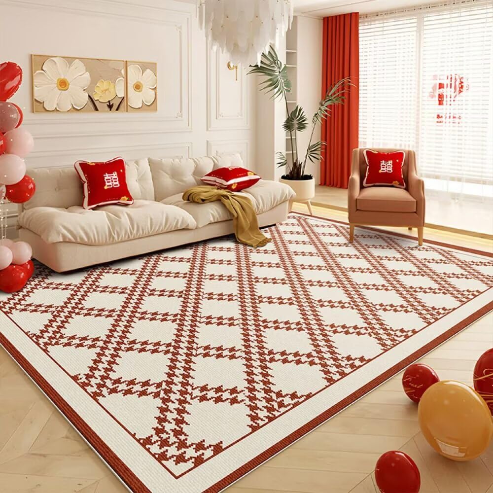 Tapis de chambre fille plaid chien pour un intérieur chaleureux