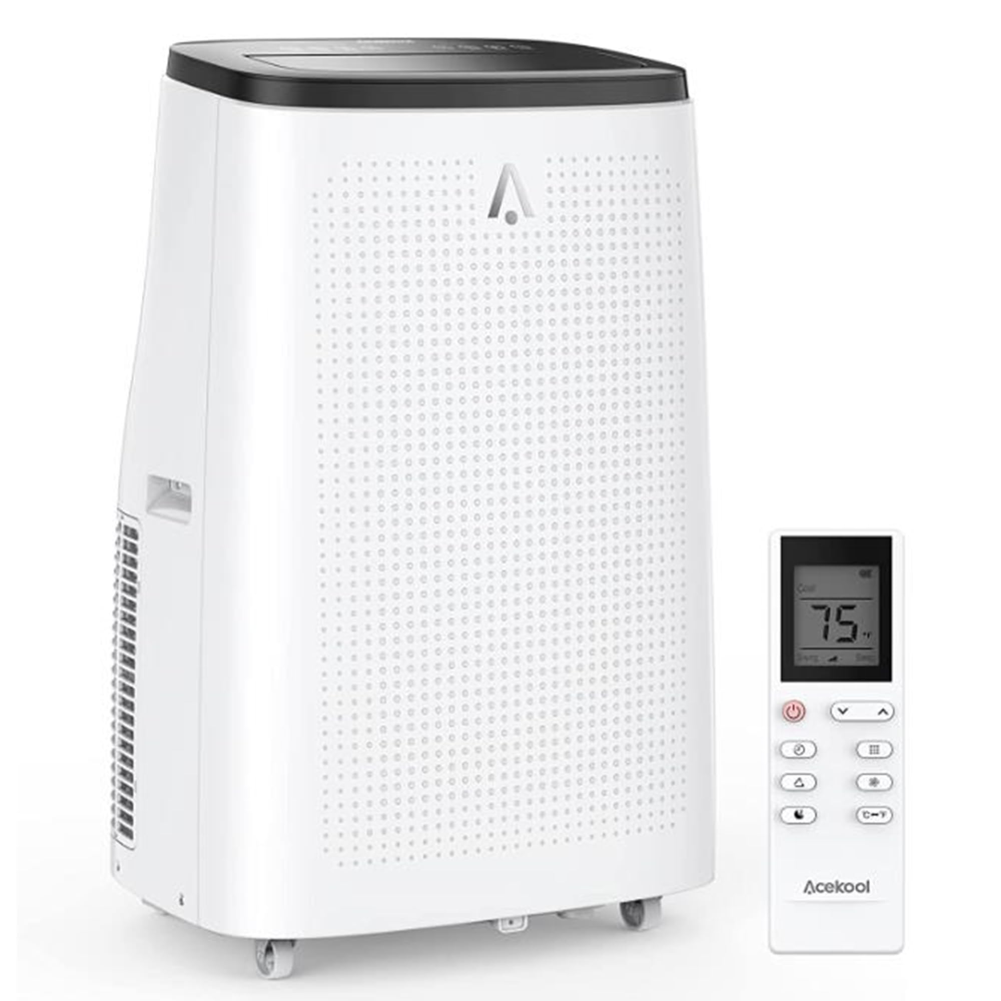 Garvee 15,000 BTU Portable Air Conditioner for Room Up to 850 sq. Ft 3-In-1 AC Unit with Cool, Dehumidifier, Fan - Includes Remote Control, 24H Timer & Easy Install Kit for Home, Office, Apartment, White+black top