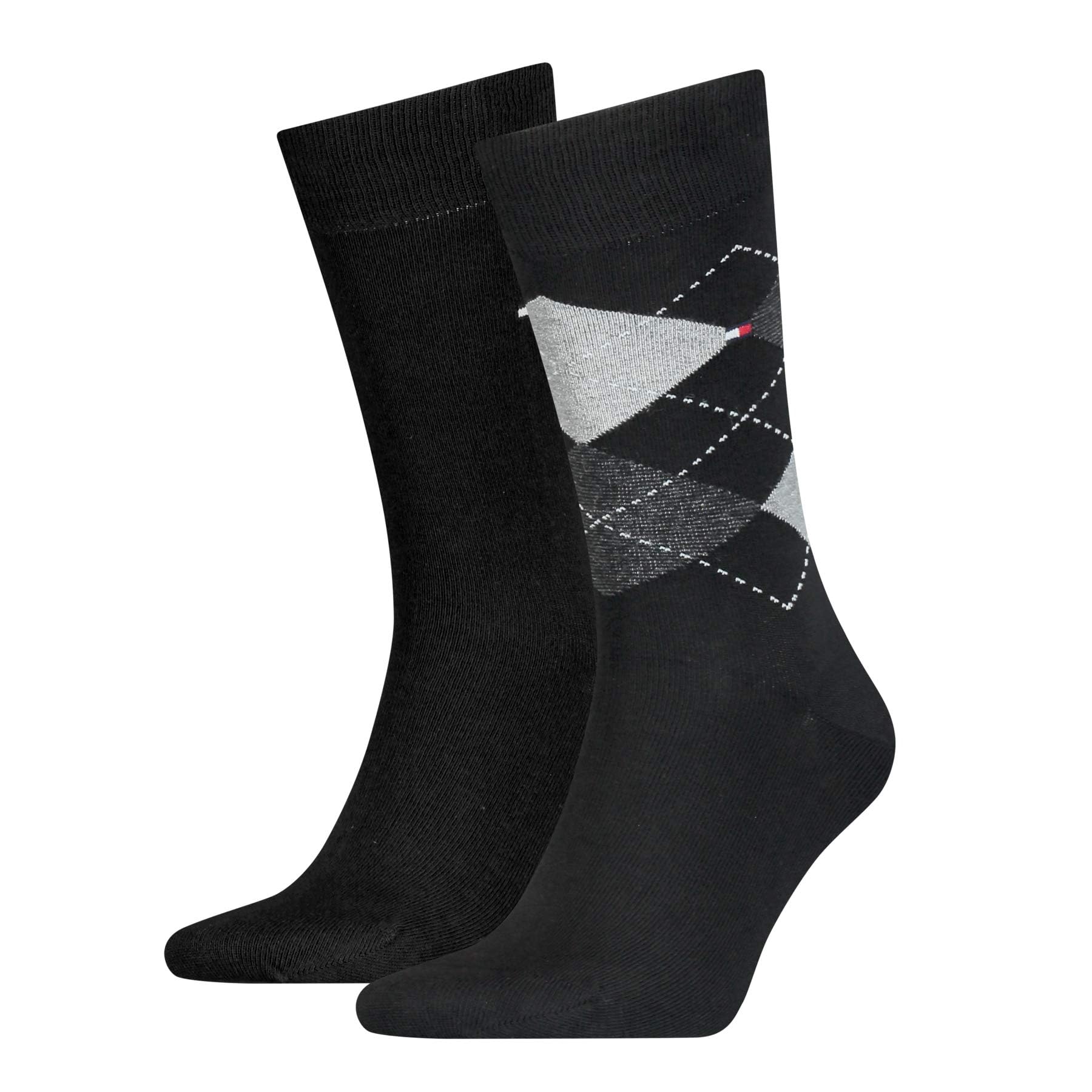 Tommy Hilfiger Women's Black 2-Pack Small Stripe Socks, 5.5-8
