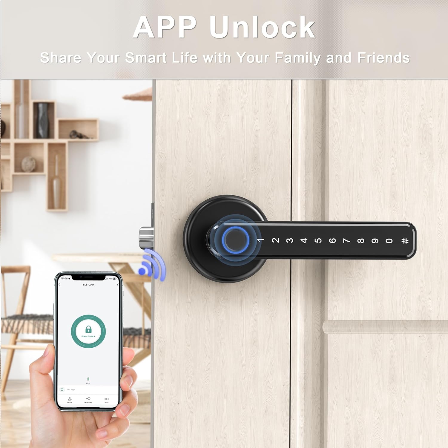 APP Unlock feature of IRONZON Smart Door Lock