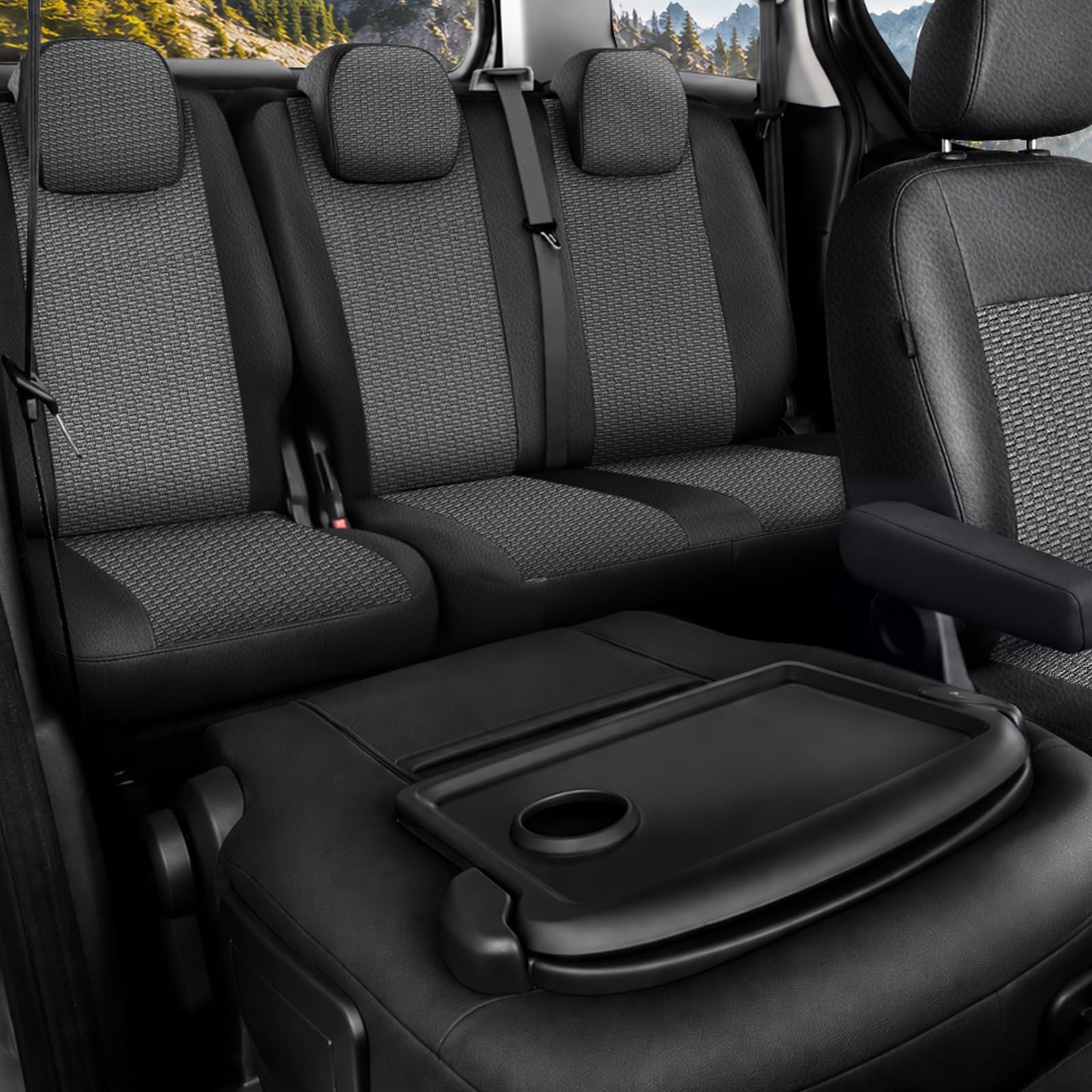 ZWPARTS Housse de Siège Personnalisé pour Citroën Berlingo 2019-2026 (5 Places), Housse de Siège Auto Imperméable, Protecteur de Siège Noir, Set Complet
