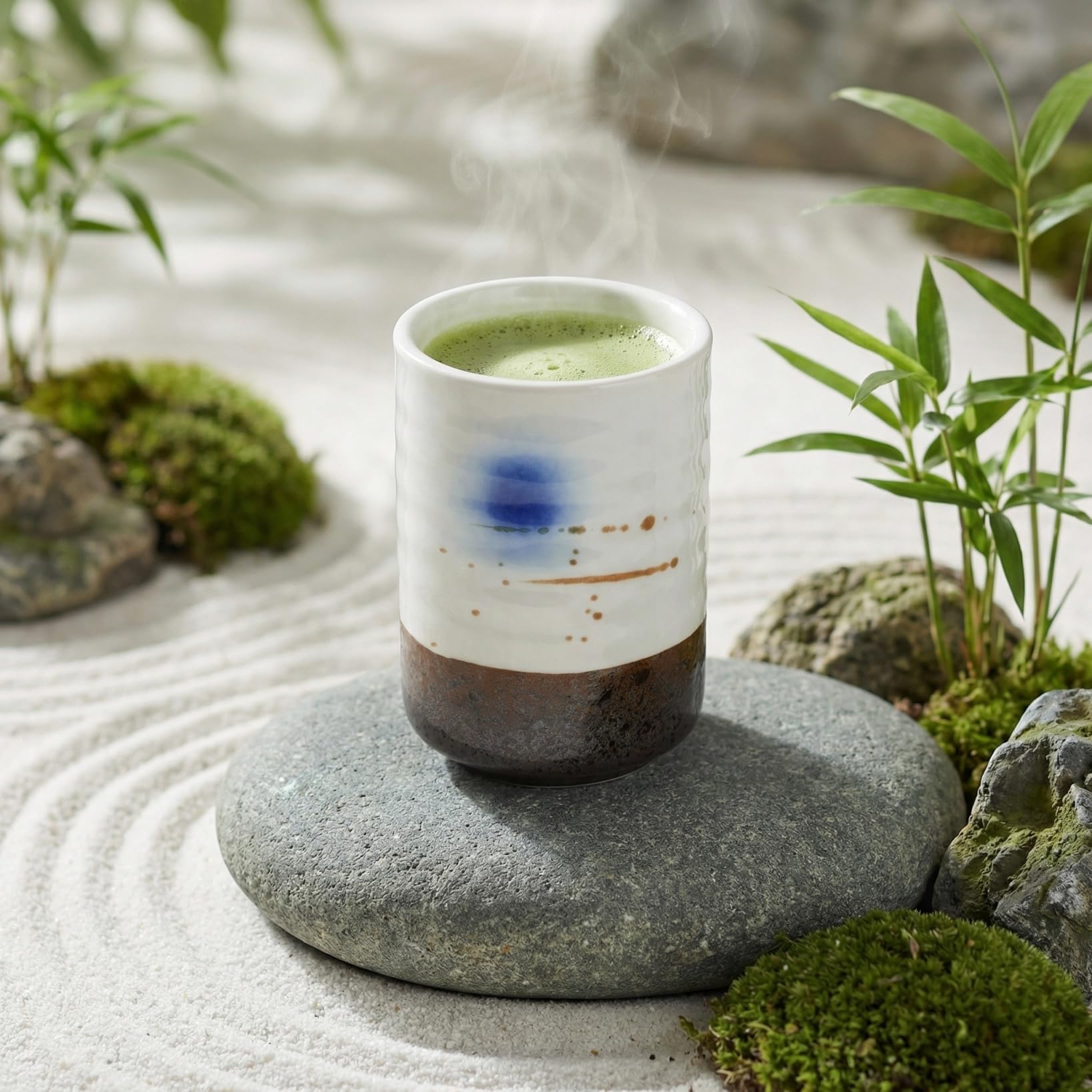 Cabilock Tazza giapponese dipinta a mano matcha, set da tè retrò, tazze da tè giapponesi in ceramica