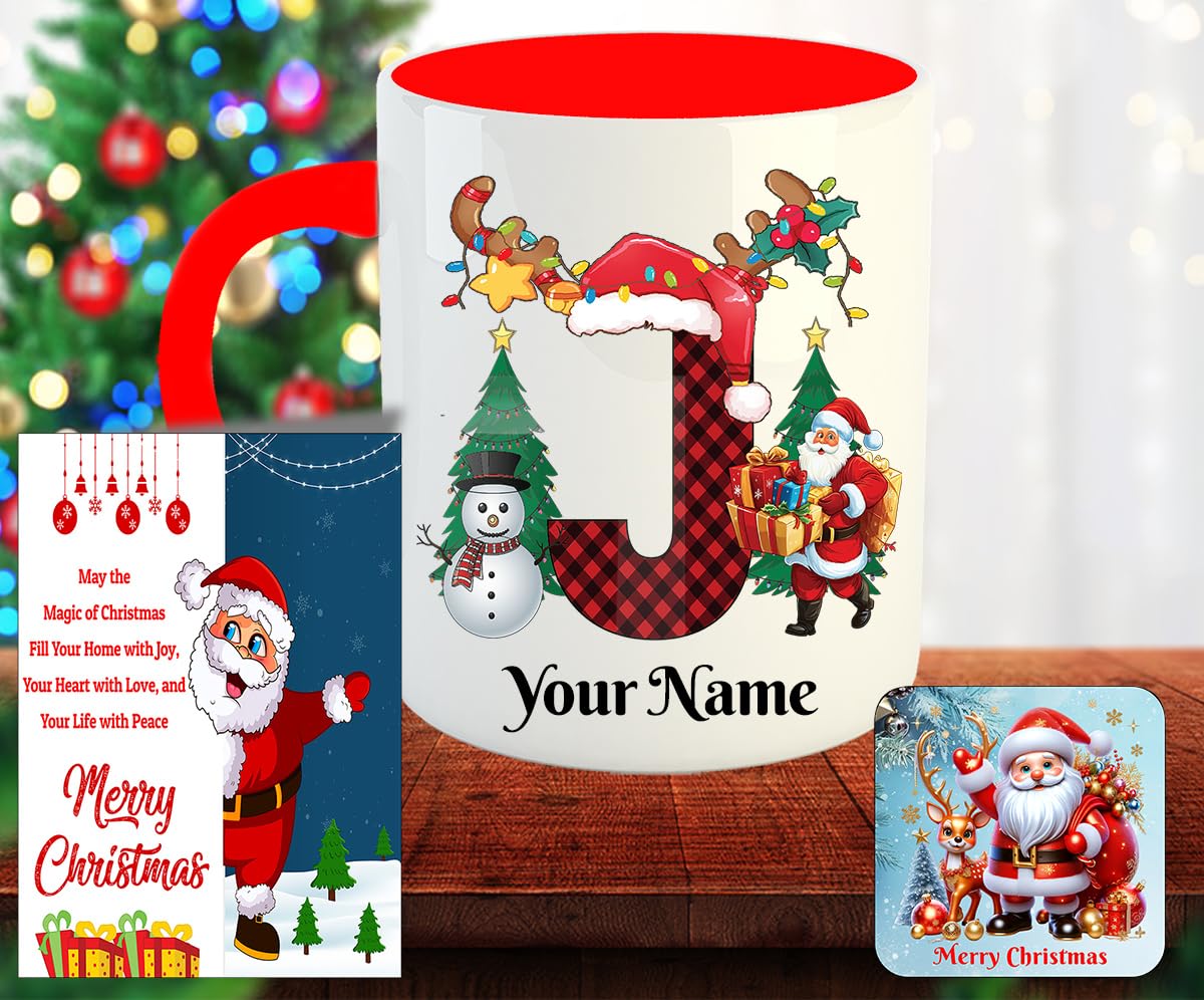 Buy Happu®-Customised Christmas Ceramic Coffee Mug with Name