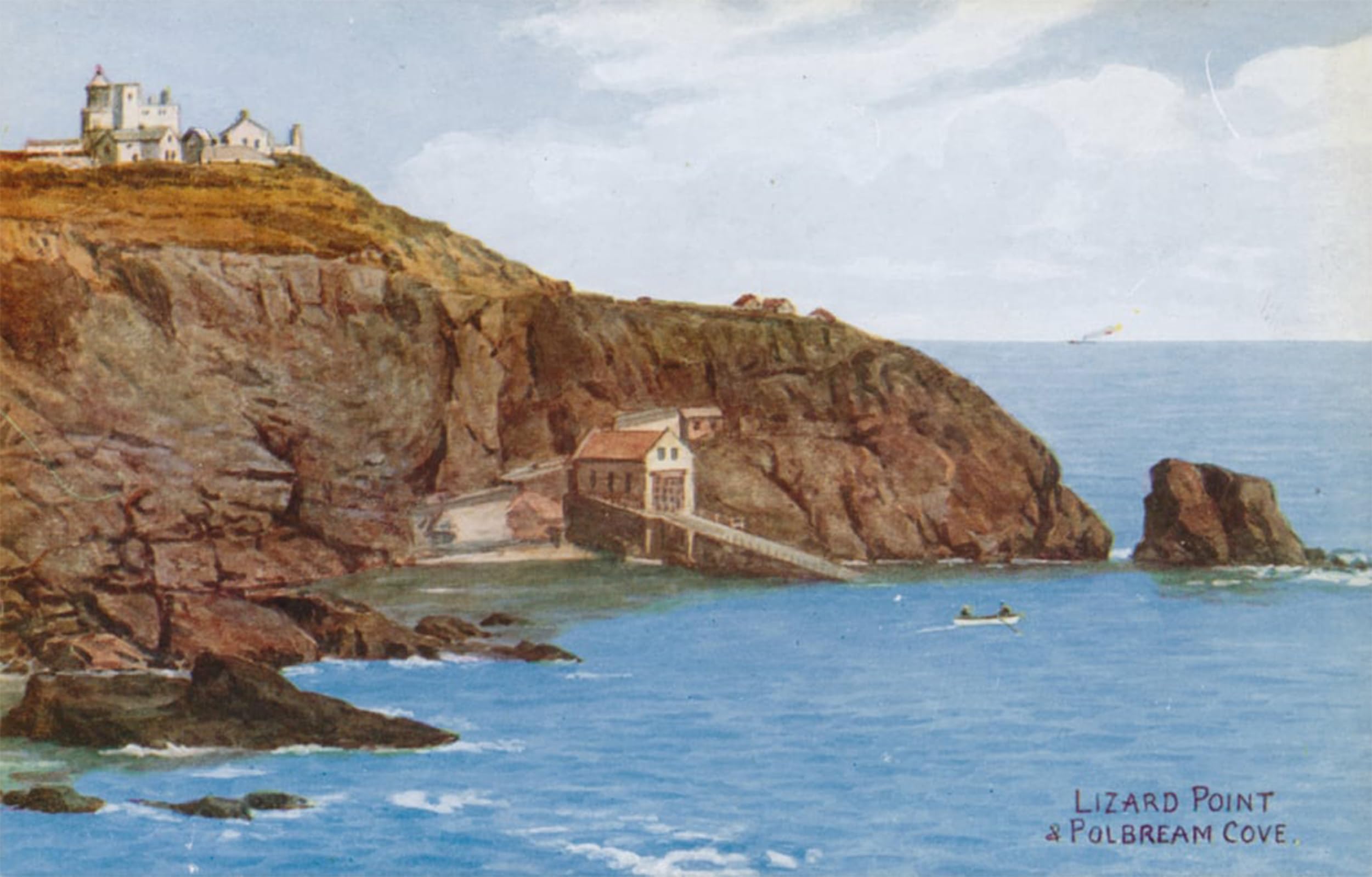 SERENDIPITP Retro Picture Poster Wall Art Pictures Painting Lizard Point and Polbream Cove by Alfred Robert Quinton Wall Art Canvas Print for Wall Decor 60x90cm
