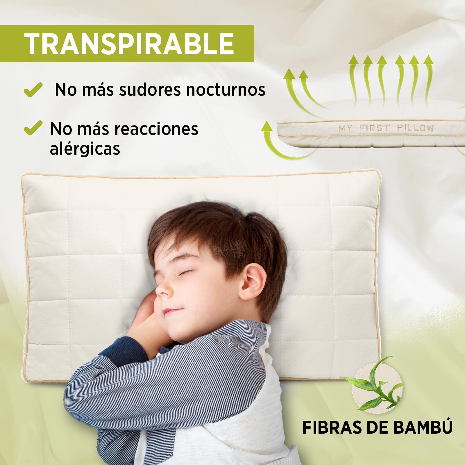 VITAPUR My First Pillow - Almohada Infantil (40 x 60 cm, 2 Unidades), diseño de My First Pillow