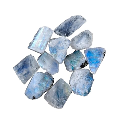 Vista 55 de 50 carats Natural Raw Rainbow Moonstone Rough Crystal Gemstone, Chakra Healing Crystal and Gemstone, Birthstone Crystal for Jewelry Making Supplies