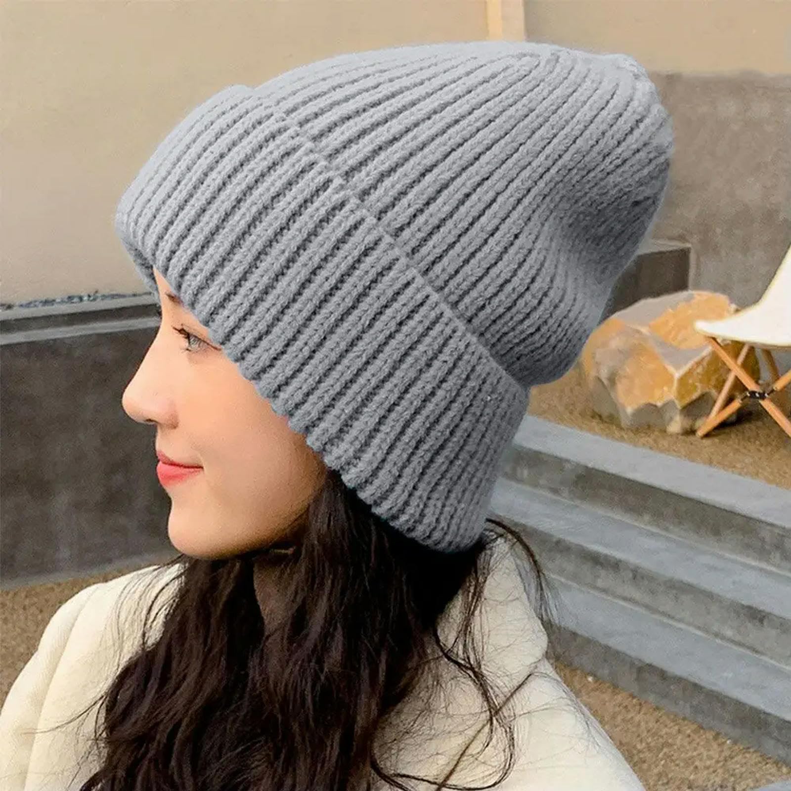 Bucket Hat Winter Warm Hats For Women Casual Stacking Knitted Bonnet Caps Men Hats Hip Hop Unisex Female Beanies