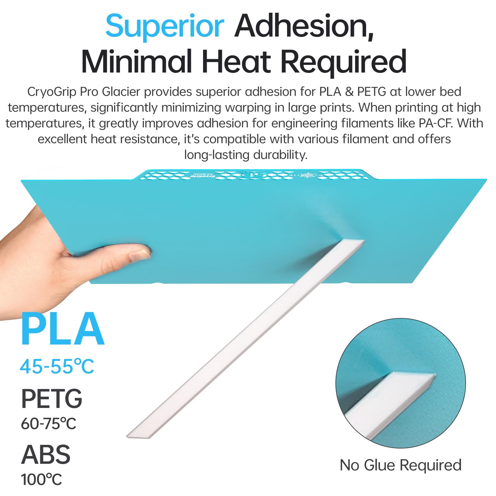 BIQU CryoGrip Pro Glacier Panda Płyta montażowa, dwustronne specjalne materiały z walcowanej stali sprężynowej dla drukarki 3D K1 MAX, ulepszoną płytę montażową, mocne przyleganie, 310x315mm