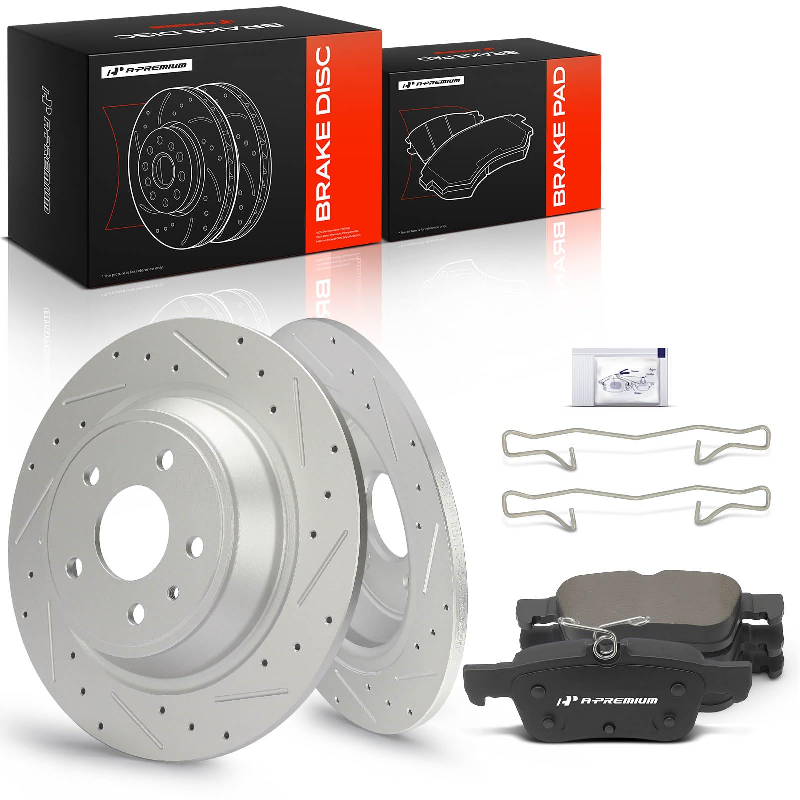 Amazon.com: A-Premium 11.89 inch (302mm) Rear Drilled and Slotted