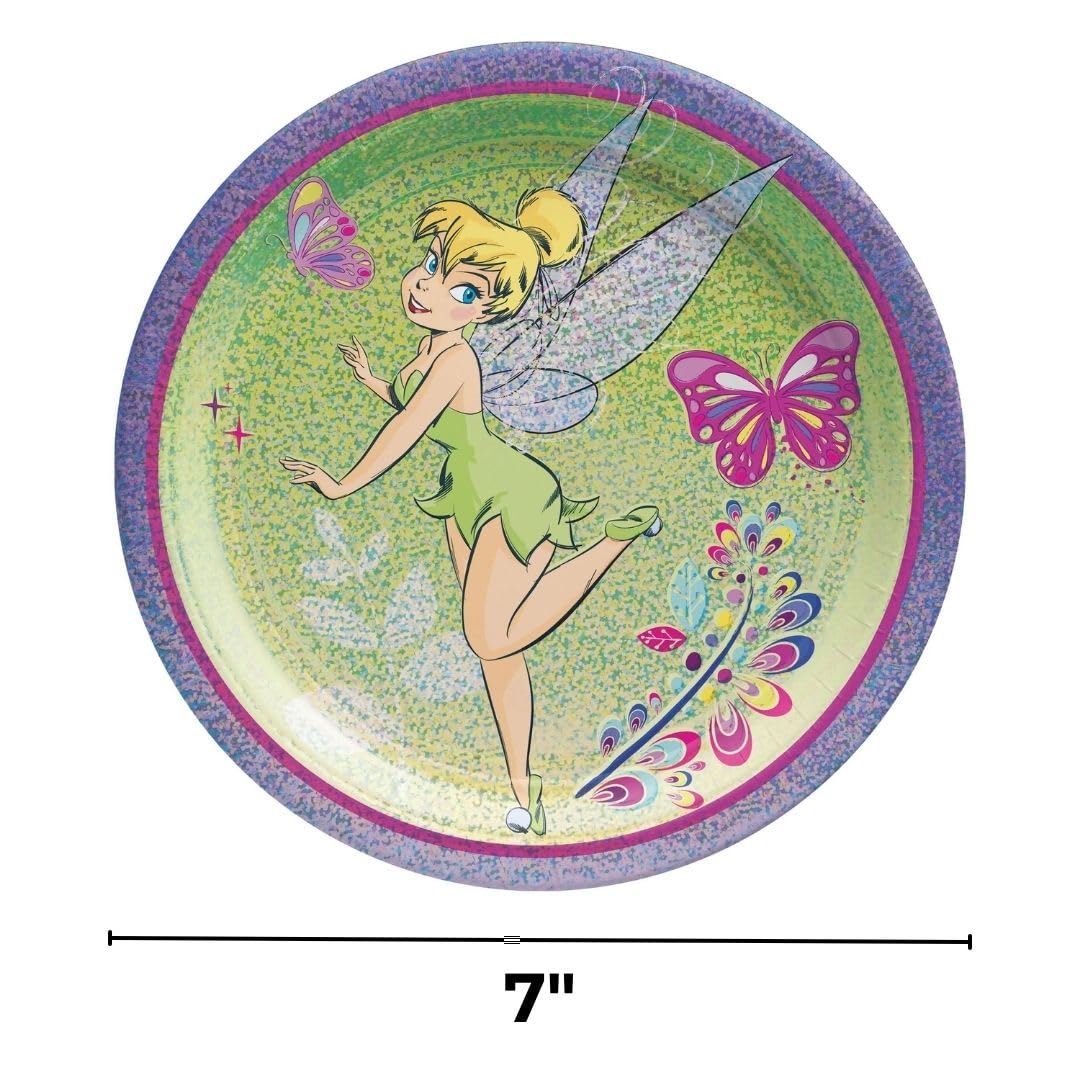 amscan Piatti di carta rotondi prismatici Campanellino multicolore (17,8 cm) confezione da 8, vivaci stoviglie per feste per compleanni, celebrazioni ed eventi
