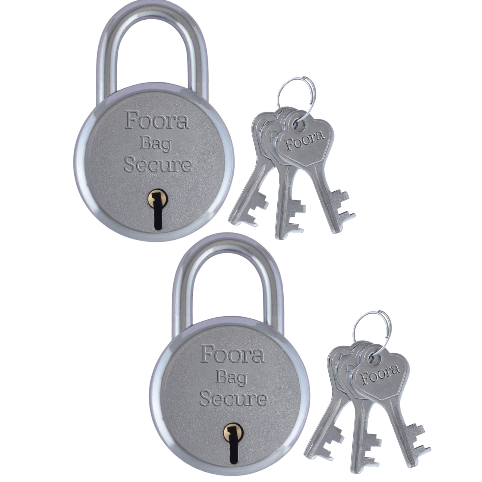 Foora Luggage Lock with 3 Keys - Small Travel Lock for Bags, Boxes, Money Bank - Secure Lock and Key for Trolley Bags, Suitcases Pack of 2-image-12