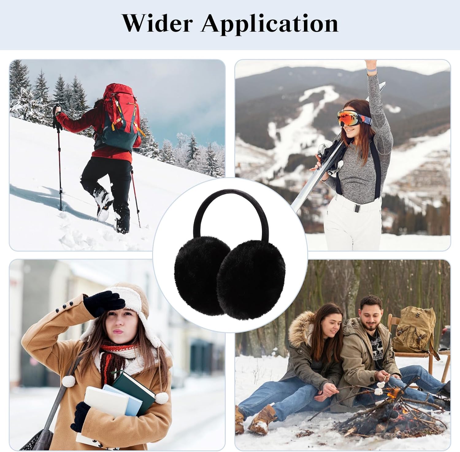 Women Winter Earmuffs Girls Faux Fur Fluffy Soft Ear Warmer Outdoor Plush Warm Ear Covers - Image 7