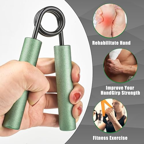Miniatura 4 de CRAZYBELLY Paquete de 5 fortalecedores de agarre de mano para entrenamiento de fuerza 50100150200250 libras para fortalecer el ejercitador de agarre