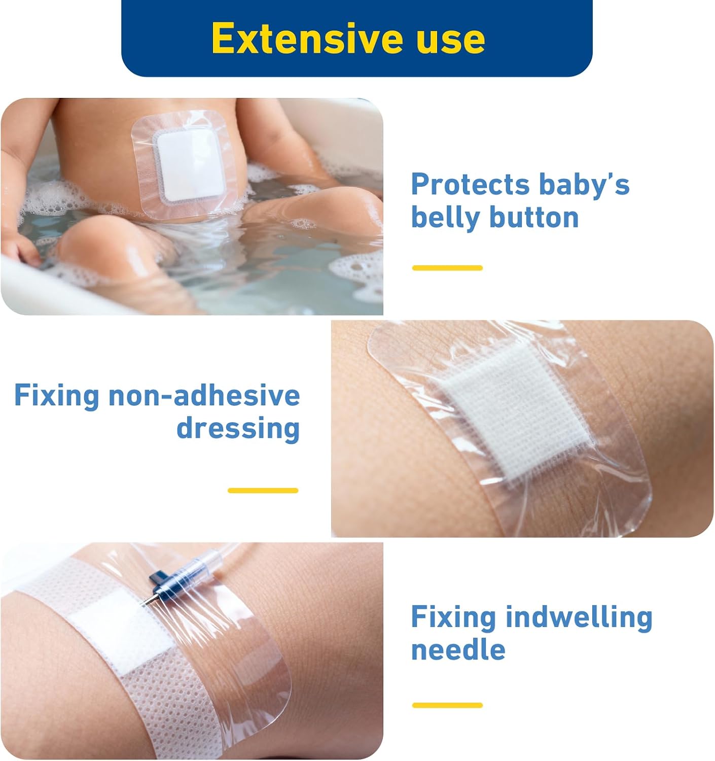 9 Rolls Tattoo Aftercare Bandage, Waterproof Tattoo Cover Up Patch Tape, Breathable Tattoo Second Skin Grip Tape, Tattoo Supplies for Healing Wrap Swimming Shower(2", 4", 6" * 2.2 Yard)