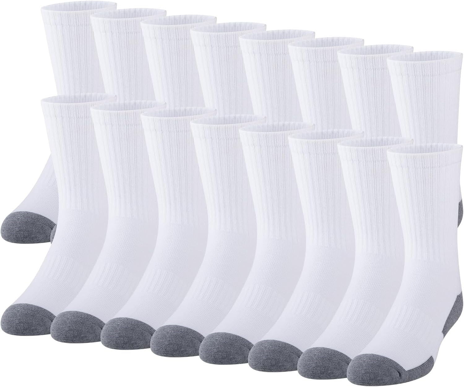 COOVAN 8 Pack Men's Athletic Crew Socks - Moisture Wicking, Heavy Duty Cushioned, Breathable Boot Socks - Image 9
