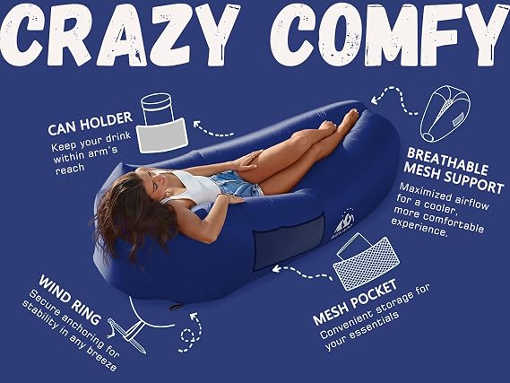 WEKAPO Inflatable Couch with Pump - Easiest Setup, Crazy Comfy & Ultralight