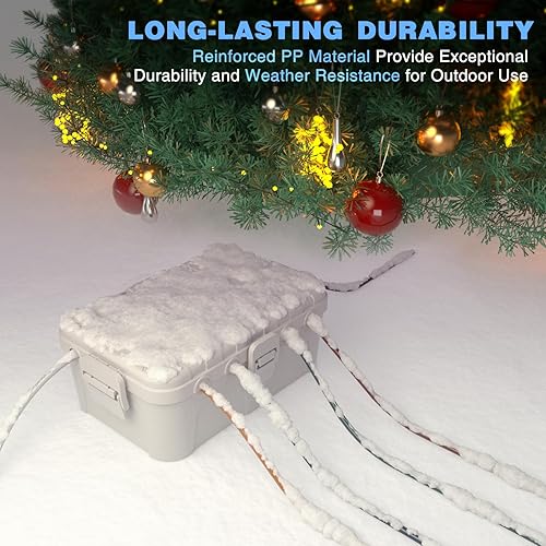 Miniatura 96 de Flemoon Caja eléctrica grande para exteriores (12.5 x 8.5 x 5 pulgadas), cubierta de cable de extensión impermeable IP54 resistente a la intemperie