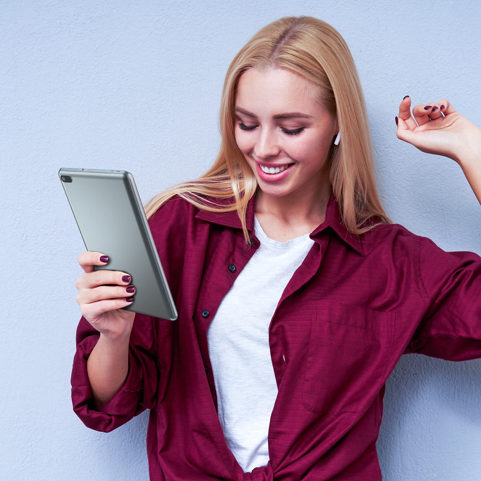 YQSAVIOR Tablet, Android Tablets 7 inch, 2GB RAM 32GB ROM Tablets Quad-Core Processor Computer Tablet for Kids, Dual Camera, WiFi, Bluetooth Tab PC - Silver