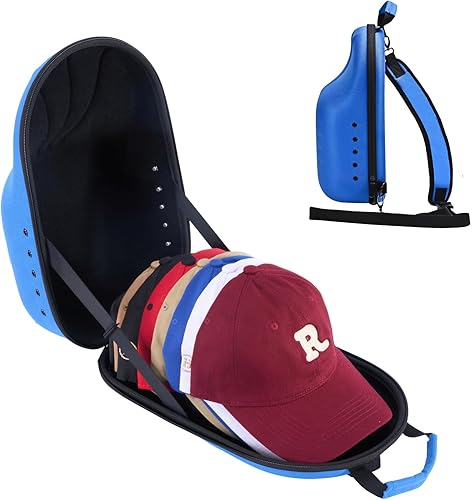 Miniatura 24 de ProCase Estuche rígido de viaje para sombreros, bolsa de almacenamiento para 7-8 gorras de béisbol, organizador de sombreros con correa ajustable