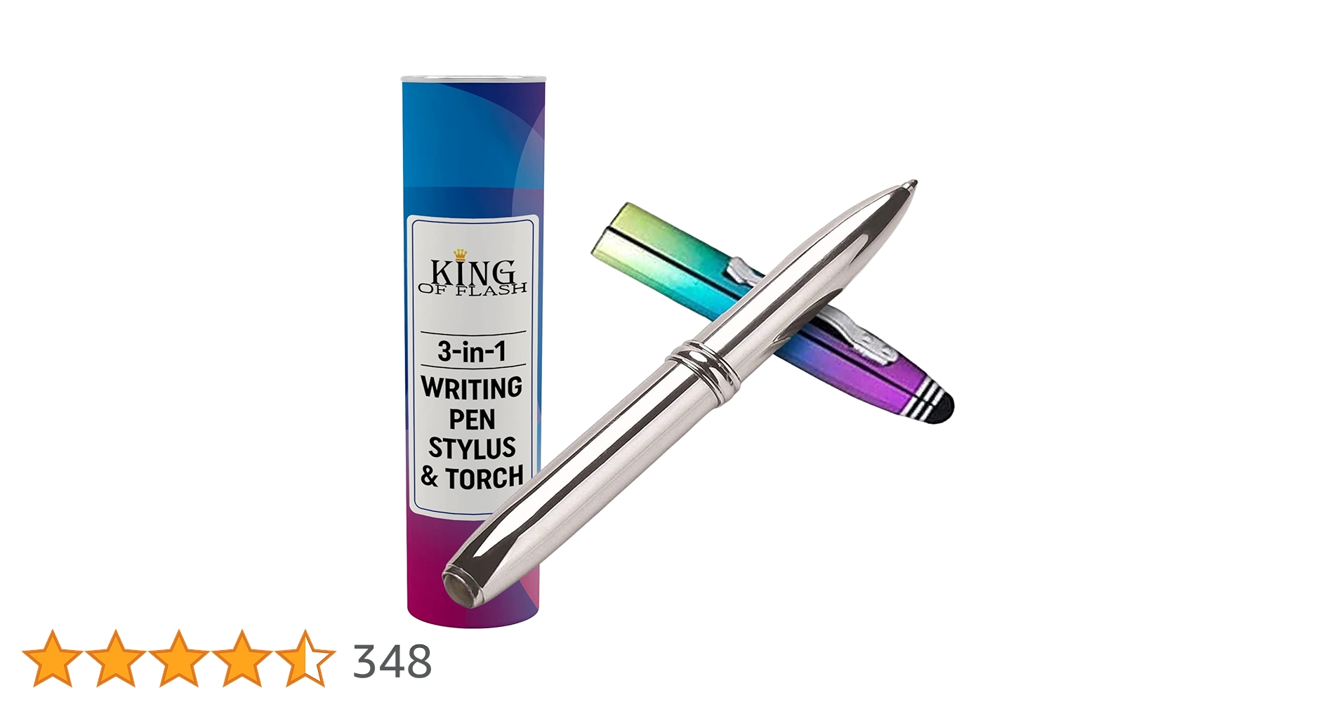 TIESOME 5 Pack 2-in-1 Stylus Retractable Ballpoint Pen With