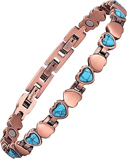 Jecanori Ultra Strength Copper Magnetic Bracelets for Women with 3800 Gauss Magnets &Sizing Tool