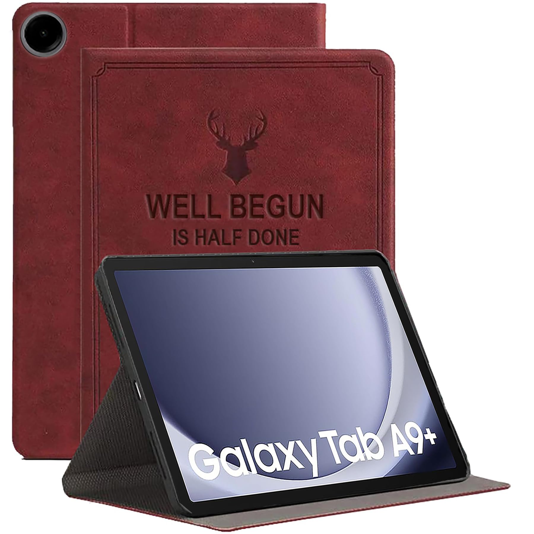 ProElite Cover for Samsung Galaxy Tab A9 Plus 11 inch Cover Case, Deer Flip case Cover for Samsung Galaxy Tab A9+ 11 inch, Wine Red (B0CJFL5YK9) Amazon Price History, Amazon Price Tracker