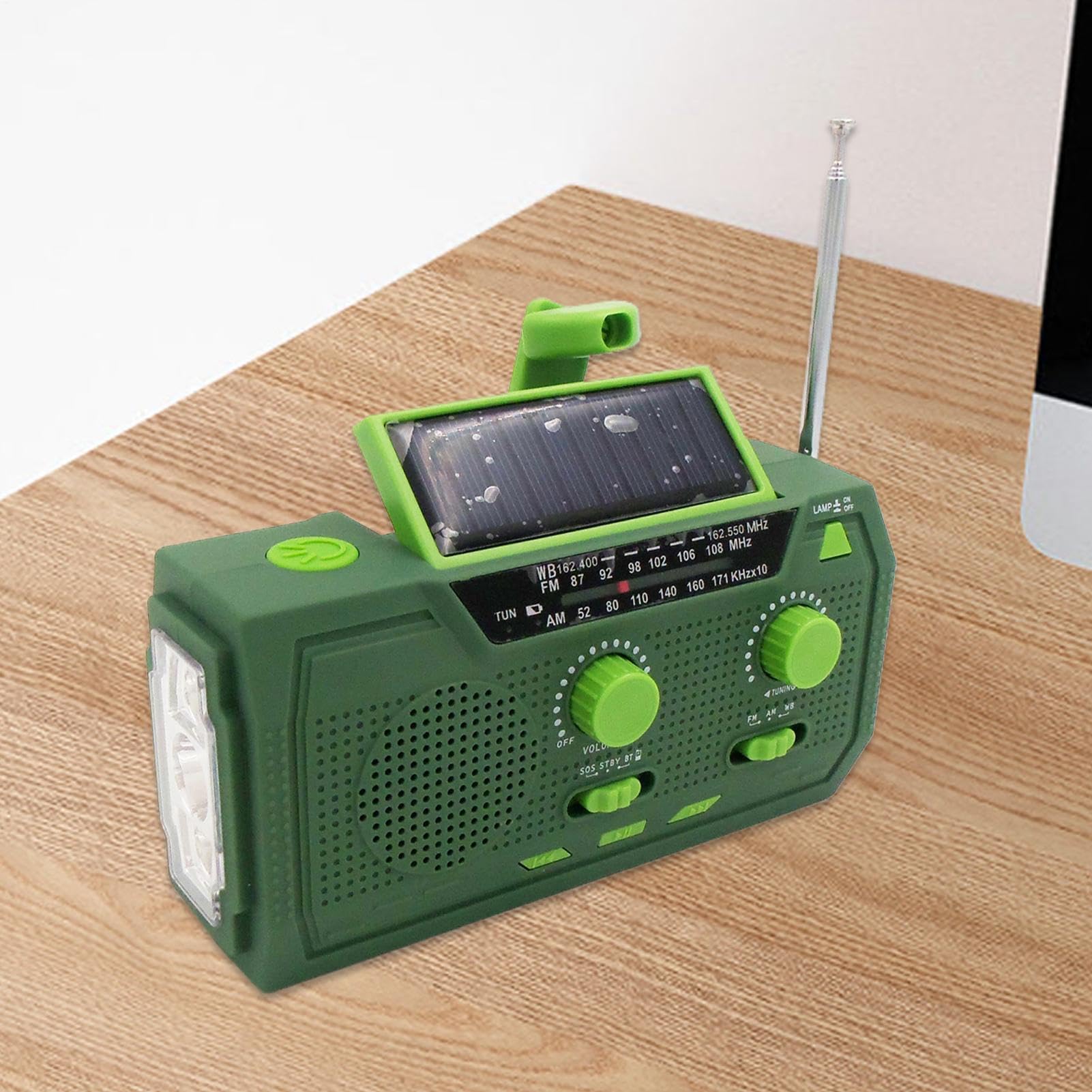 Radio Solarne Ładowanie Słoneczne Alarm SOS AM FM Latarka LED | Radio Korbowe Outdoor Na Survival, Camping, Outdoor, Wędrówki, Backpacking, Katastrofy, Przerwy W Dostawie Prądu