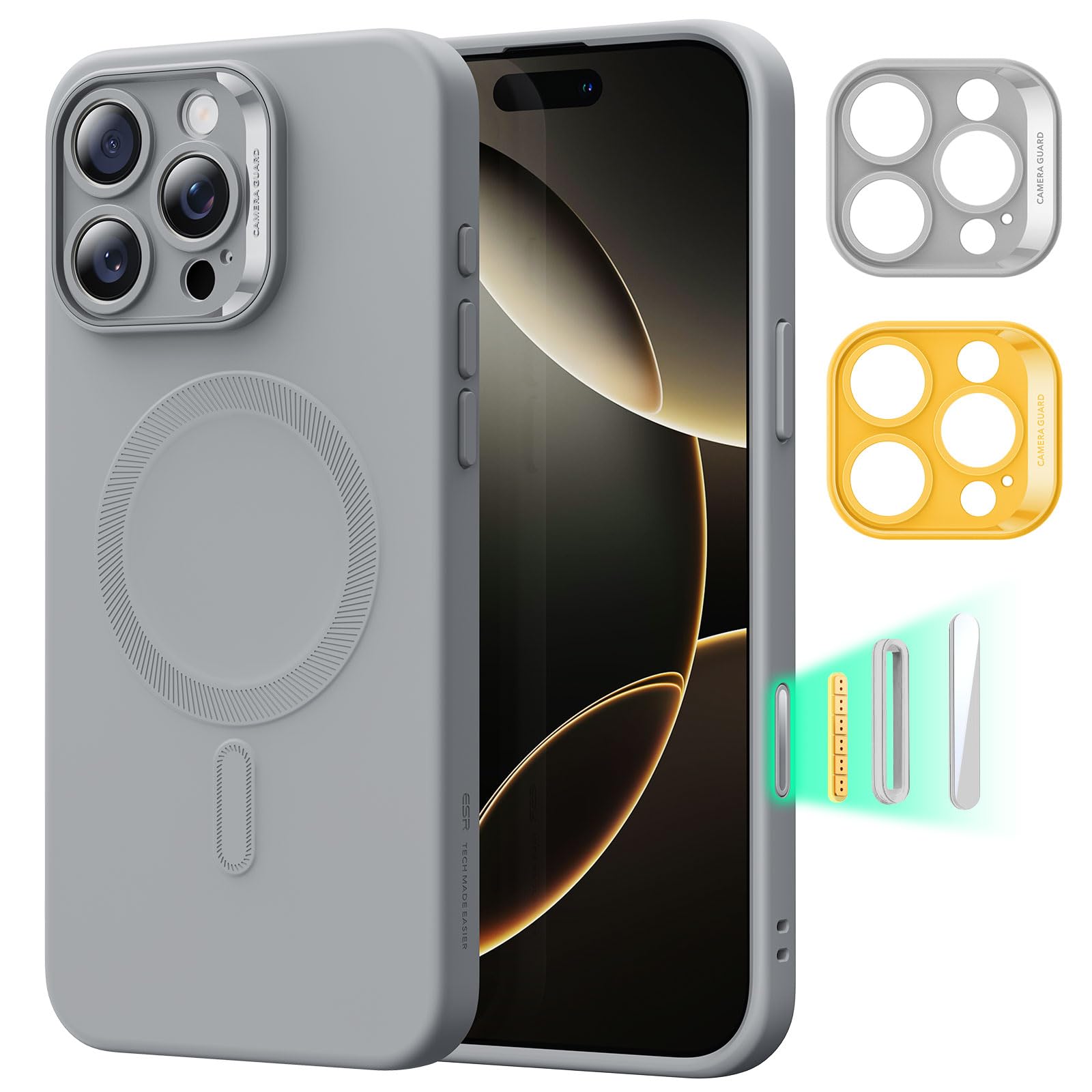 ESR Funda para iPhone 15, Compatible MagSafe, Protección Grado Militar a Prueba Golpes, Funda Magnética para iPhone 15, Funda Híbrida Classic (HaloLock), Transparente — view 33