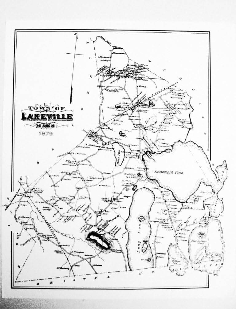 1879 Lakeville, Massachusetts MA Map Office Products