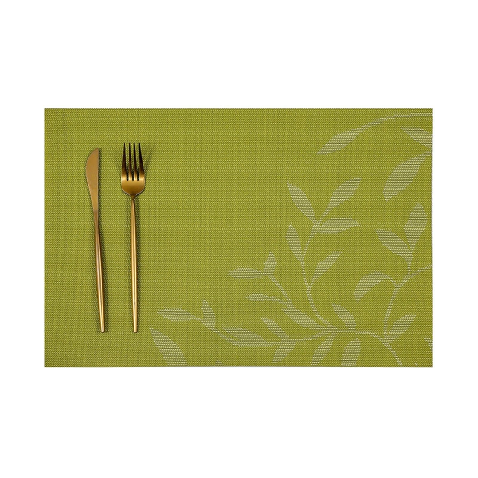 Set de table vert à motif filigrane lot de 6 pour décorer vos repas conviviaux en famille