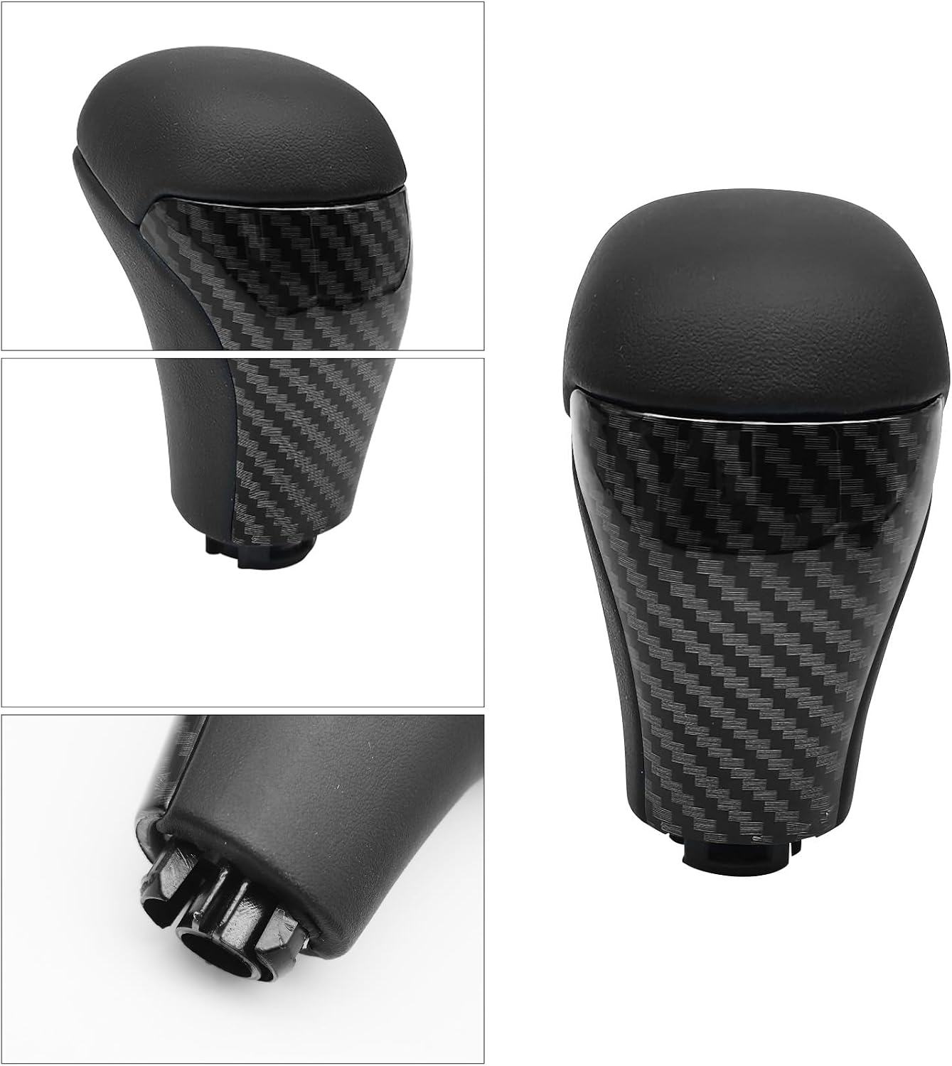 Compatible with Toyota Tacoma 2016-2021 Highlander 2014-2019 ABS Faux Leather Carbon Fiber Texture Automatic Gear Shift Knob Lever Replace