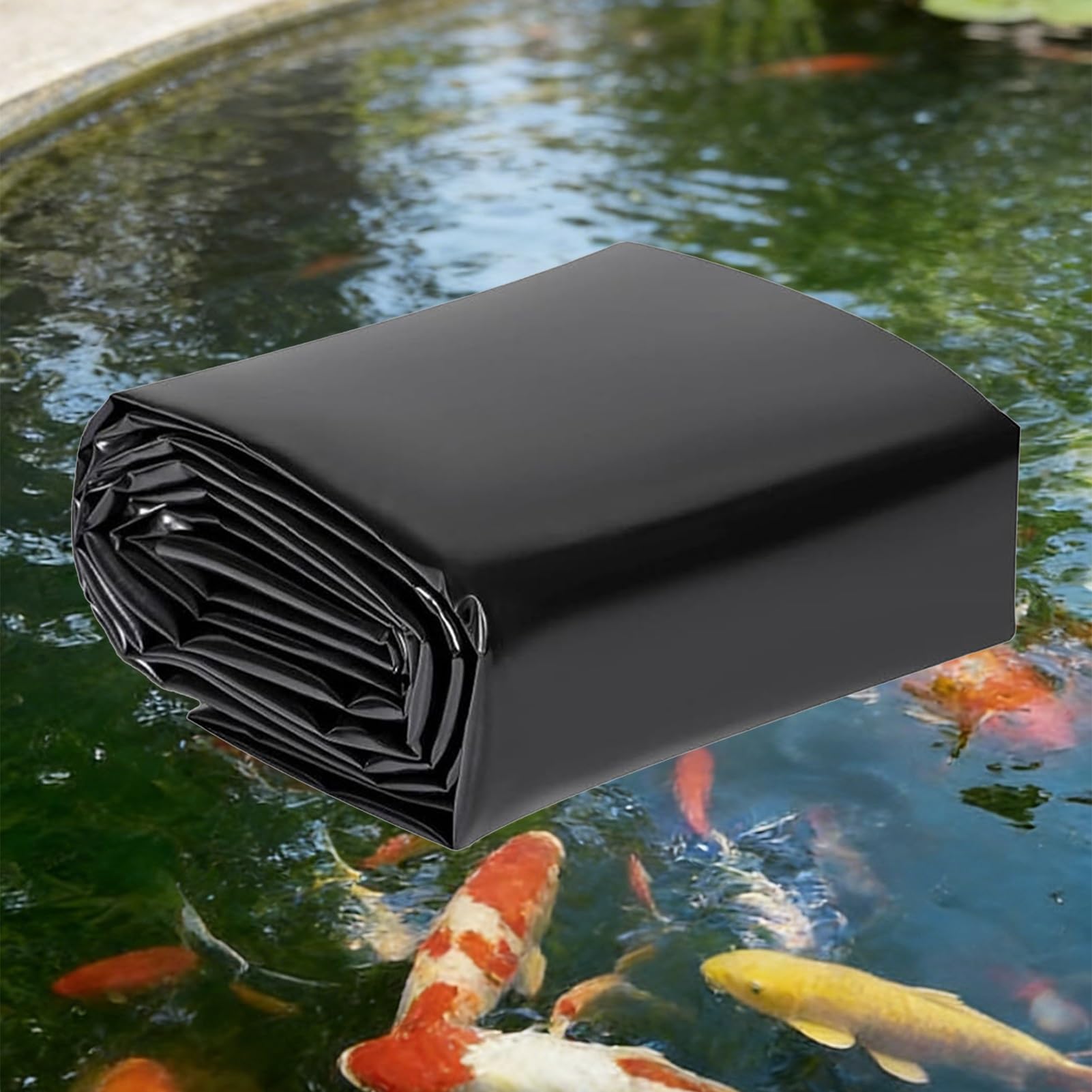 Revêtement de bassin noir MARXAN bâche imperméable pliable pour grand lac artificiel et bassin 10x12m