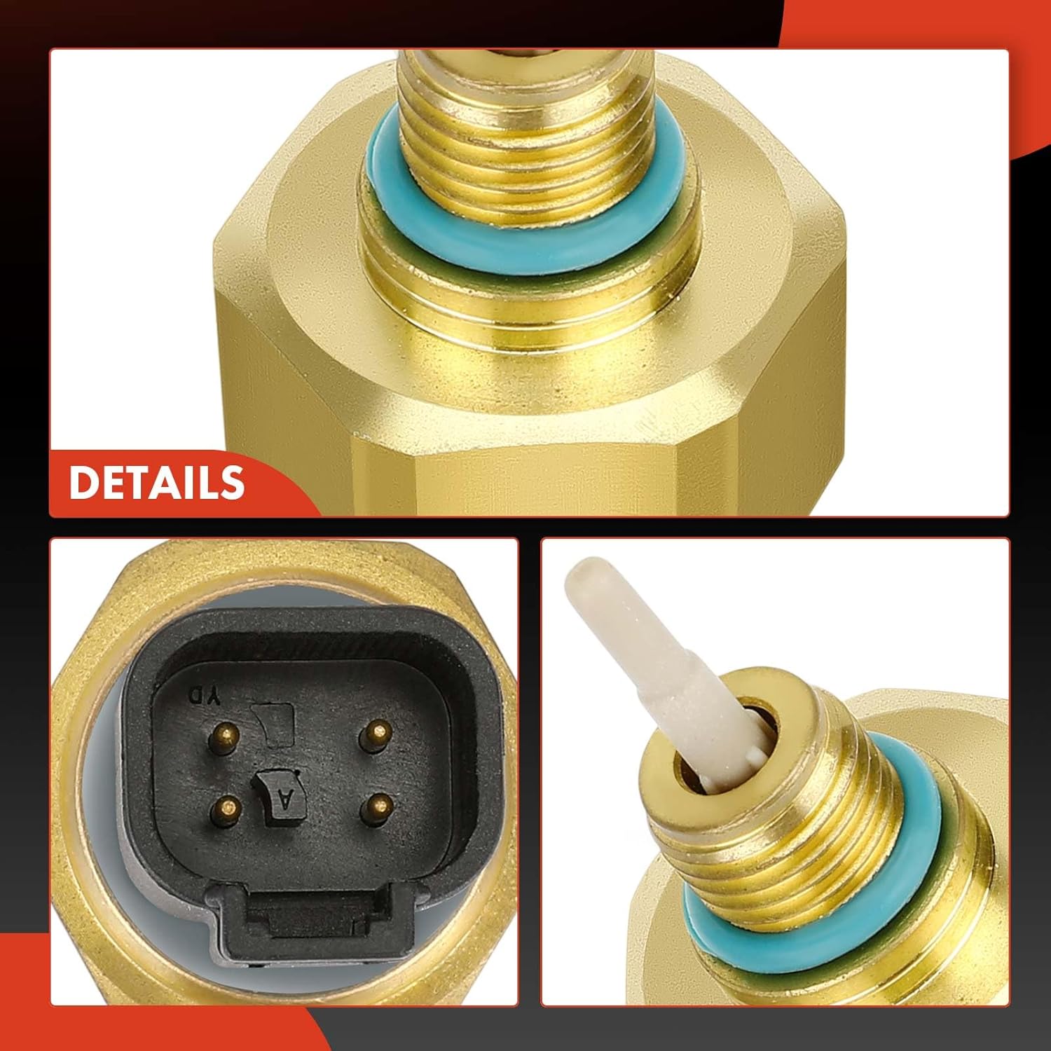 A-Premium Manifold Oil Temperature Pressure Sensor [4 Pins] Compatible with Volvo, Freightliner, International Harvester, Kenworth, Peterbilt, Sterling Truck & Western Star Models - VNL, 5500i, Argosy